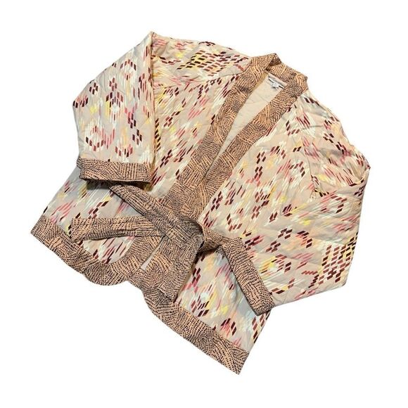 Knox Rose Quilted Kimono Jacket XL Boho Southwestern Print with Belt - Picture 3 of 10